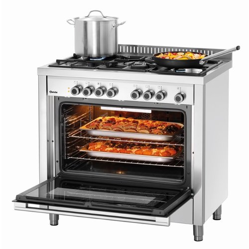 Bartscher Gas Cooker with 5 Burners and Electric Oven, 104 L, 13,8 kW Bartscher Gas Cooker with 5 Burners and Electric Oven, 104 L, 13,8 kW