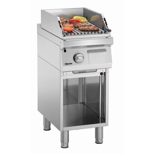 Bartscher Gazowy grill lawowy 9 kW na podstawie półotwartej Bartscher Gazowy grill lawowy 9 kW na podstawie półotwartej