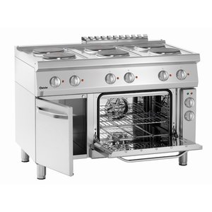 Bartscher Electric Cooker with 6 Round Hotplates and Electric Oven GN 1/1, 58 L, 19,25 kW Bartscher Electric Cooker with 6 Round Hotplates and Electric Oven GN 1/1, 58 L, 19,25 kW