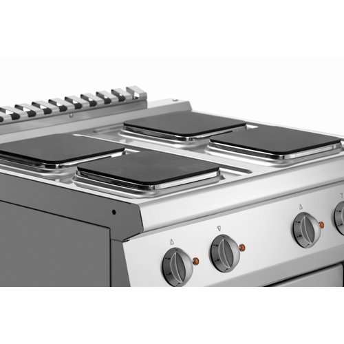 Bartscher Electric Cooker with 4 Square Hotplates and Electric Oven GN 1/1, 58 L, 14,05 kW Bartscher Electric Cooker with 4 Square Hotplates and Electric Oven GN 1/1, 58 L, 14,05 kW