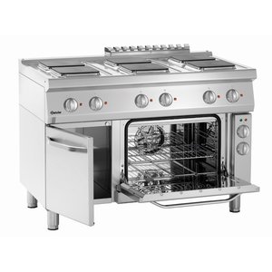 Bartscher Electric Cooker with 6 square Hot Plates and Electric Oven GN 1/1, 58 L, 19,25 kW Bartscher Electric Cooker with 6 square Hot Plates and Electric Oven GN 1/1, 58 L, 19,25 kW
