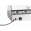 Bartscher Countertop Heating Display 6 x 1/3 GN, 68 L, 0,80 kW, from 30 to 90 °C, with Bent Glass, Silver