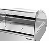 Bartscher Nablatowa witryna grzewcza 6 x 1/3 GN, 68 L, 0,80 kW, od 30 do 90 °C, z szybą giętą, srebrna Bartscher Nablatowa witryna grzewcza 6 x 1/3 GN, 68 L, 0,80 kW, od 30 do 90 °C, z szybą giętą, srebrna