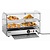 Bartscher Countertop Heating Display 45 L, 2-Level, 0,80 kW, from 30 to 90 °C, with Bent Glass, Silver