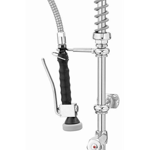 Bartscher Bateria stojąca dwuuchwytowa ze spryskiwaczem, wylewką i mieszaczem, wysokość 1430 mm Bartscher Bateria stojąca dwuuchwytowa ze spryskiwaczem, wylewką i mieszaczem, wysokość 1430 mm