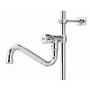 Bartscher Single Hole Two Handle Deck Mounted Pre-Rinse Faucet with Spout, Height 1430 mm