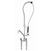 Bartscher Twin Pedestal Pre Rinse Spray with Slide Heads and Spout with Spout, Height 1220 mm