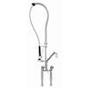 Bartscher Twin Pedestal Pre Rinse Spray with Slide Heads and Spout with Spout, Height 1220 mm