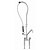 Bartscher Twin Pedestal Pre Rinse Spray with Slide Heads and Spout with Spout, Height 1220 mm
