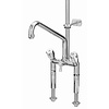 Bartscher Twin Pedestal Pre Rinse Spray with Slide Heads and Spout with Spout, Height 1220 mm