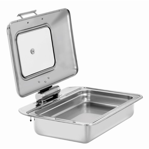 Bartscher Chafing Dish with a Glass Hinged Cover 8,5 L GN 1/1 Bartscher Chafing Dish with a Glass Hinged Cover 8,5 L GN 1/1