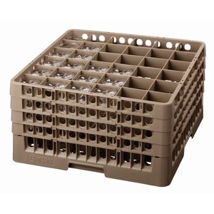 Bartscher Brown Dishwasher Glasses Basket 36 compartments / 500 x 500 x 266 mm