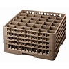 Bartscher Kosz do zmywarki na szkło 36 przegród / 500 x 500 x 266 mm, brązowy