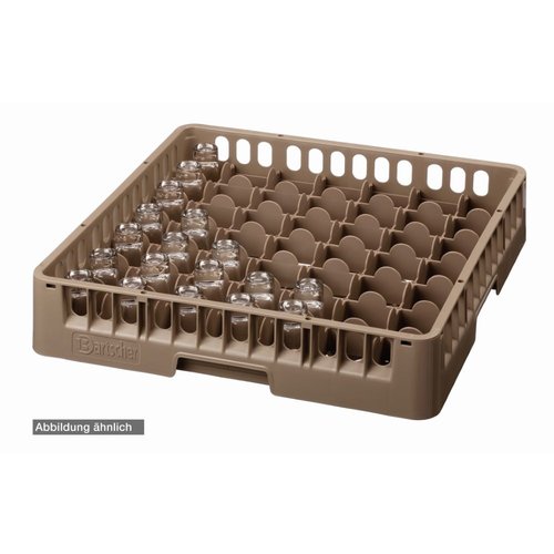 Bartscher Kosz do zmywarki na szkło 49 przegród / 500 x 500 x 183 mm, brązowy Bartscher Kosz do zmywarki na szkło 49 przegród / 500 x 500 x 183 mm, brązowy