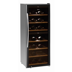 Bartscher 1-Door Wine Cooler 313 L, 128 Bottles, from 5 °C to 20 °C, Hinged Door, Black Bartscher 1-Door Wine Cooler 313 L, 128 Bottles, from 5 °C to 20 °C, Hinged Door, Black