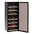 Bartscher 1-Door Wine Cooler 313 L, 128 Bottles, from 5 °C to 20 °C, Hinged Door, Black