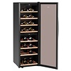 Bartscher 1-Door Wine Cooler 453 L, 180 Bottles, from 5 °C to 22 °C, Hinged Door, Black