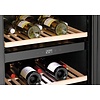 Bartscher 1-Door Wine Cooler 453 L, 180 Bottles, from 5 °C to 22 °C, Hinged Door, Black