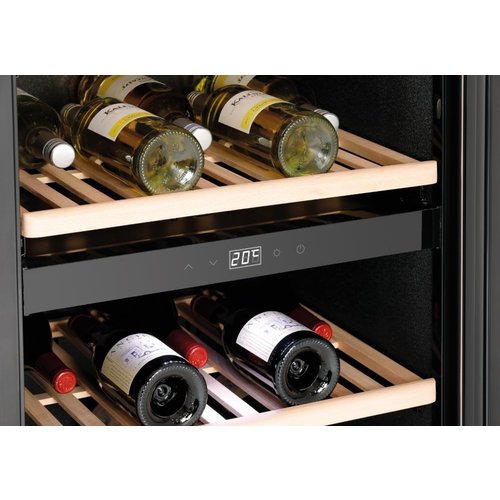 Bartscher Chłodziarka na wino 1-drzwiowa, 453 L, 180 butelek, od 5 °C do 22 °C, drzwi uchylne, czarna Bartscher Chłodziarka na wino 1-drzwiowa, 453 L, 180 butelek, od 5 °C do 22 °C, drzwi uchylne, czarna