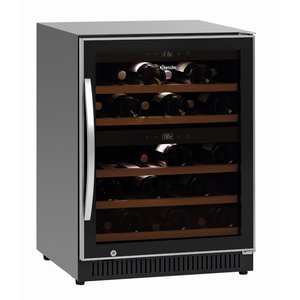 Bartscher Undercounter 1-Door Wine Cooler 119 L, 40 Bottles, from 5 °C to 22 °C, Hinged Door, Black Bartscher Undercounter 1-Door Wine Cooler 119 L, 40 Bottles, from 5 °C to 22 °C, Hinged Door, Black