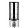 Bartscher Cake Showcase Round, 400 L, from 2°C to 10°C, Stationary, Silver-Black Bartscher Cake Showcase Round, 400 L, from 2°C to 10°C, Stationary, Silver-Black