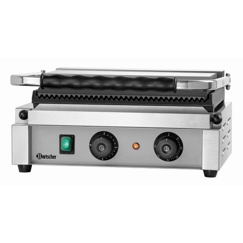 Bartscher Single Cast Iron Contact Grill, Grooved Grill Plate, 360 x 240 mm, 2,2 kW Bartscher Single Cast Iron Contact Grill, Grooved Grill Plate, 360 x 240 mm, 2,2 kW