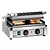 Bartscher Single Cast Iron Contact Grill, Top Plate Grooved, Bottom Smooth, 360 x 240 mm, 2,2 kW