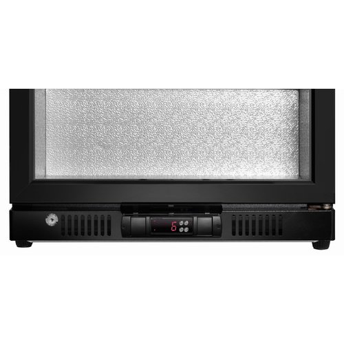 Bartscher Single Hinged Door Back Bar Cooler 124 L, from 1 °C to 10 °C, Black