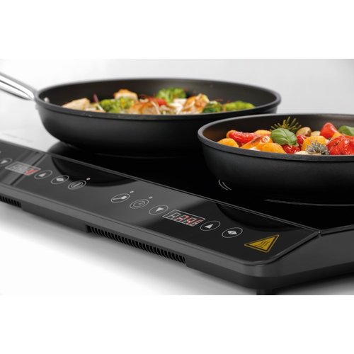 Bartscher Countertop Double Induction Cooker with 10-Step Adjustment, 3,5 kW Bartscher Countertop Double Induction Cooker with 10-Step Adjustment, 3,5 kW