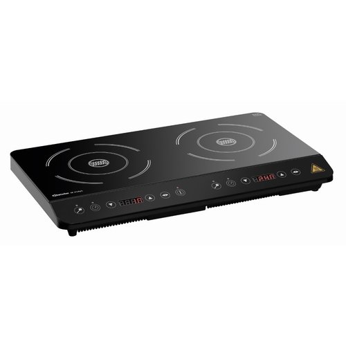 Bartscher Countertop Double Induction Cooker with 10-Step Adjustment, 3,5 kW Bartscher Countertop Double Induction Cooker with 10-Step Adjustment, 3,5 kW