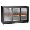 Bartscher Triple Sliding Doors Back Bar Cooler 270 L, from 1 °C to 10 °C, Black
