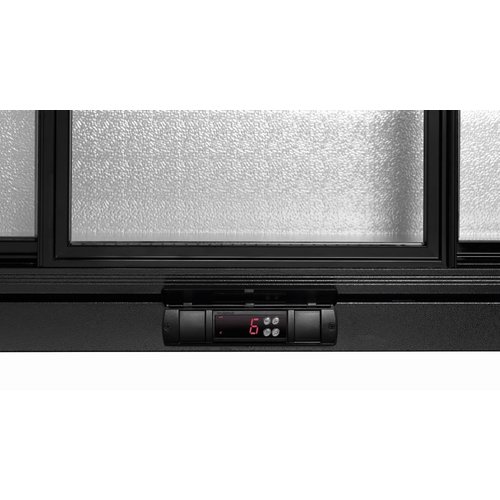 Bartscher Triple Sliding Doors Back Bar Cooler 270 L, from 1 °C to 10 °C, Black