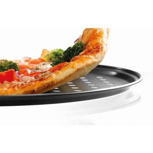 Bartscher Perforowana blacha do pizzy prostokątna ze stali z powłoką 325 x 355 mm