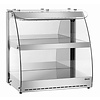 Bartscher Nablatowa witryna grzewcza 104 L, 2-poziomowa, 0,56 kW, od 30 do 70 °C, z szybą giętą, srebrna Bartscher Nablatowa witryna grzewcza 104 L, 2-poziomowa, 0,56 kW, od 30 do 70 °C, z szybą giętą, srebrna