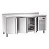 Bartscher Tripple Door Refrigerated Table with Splashback from 0° C to 10 °C, Side-Mounted Compressor