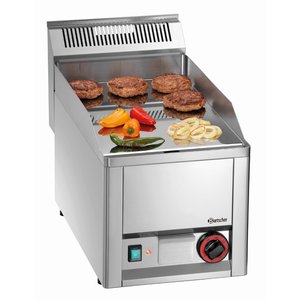 Bartscher Countertop Electric Griddle Smooth, Chromed, 3 kW