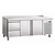 Bartscher Double Door Refrigerated Table with Splashback and 2 Drawers from 0° C to 10 °C, Side-Mounted Compressor