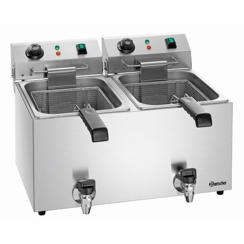 Bartscher 2-Tank Countertop Electric Fryer 2 x 9 L, 6,6 kW