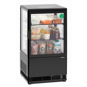 Bartscher Refrigerated Display Square, 58 L, from 2°C to 12°C, Countertop, Black Bartscher Refrigerated Display Square, 58 L, from 2°C to 12°C, Countertop, Black