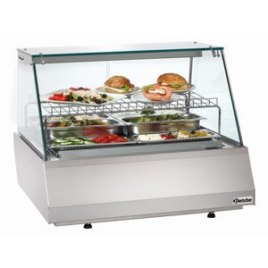 Bartscher Refrigerated Display Rectangular, 110 L, from 6°C to 10°C, Countertop, Silver Bartscher Refrigerated Display Rectangular, 110 L, from 6°C to 10°C, Countertop, Silver