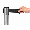 Bartscher Słupek odgradzający (h)935 mm, srebrny z czarną taśmą 1800 mm, 6,4 kg