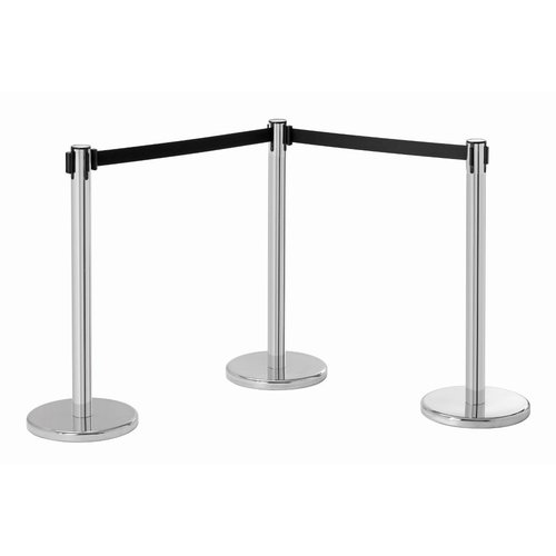 Bartscher Słupek odgradzający (h)935 mm, srebrny z czarną taśmą 1800 mm, 6,4 kg Bartscher Słupek odgradzający (h)935 mm, srebrny z czarną taśmą 1800 mm, 6,4 kg