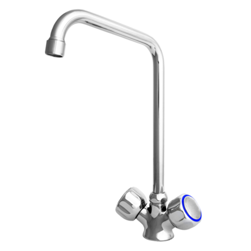 XXLselect Double Handle One Hole Deck Mounted Faucet with Swivel Spout 250 mm, Height 340 mm XXLselect Double Handle One Hole Deck Mounted Faucet with Swivel Spout 250 mm, Height 340 mm