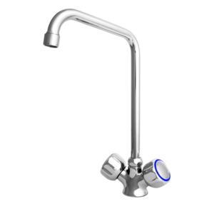 XXLselect Double Handle One Hole Deck Mounted Faucet with Swivel Spout 300 mm, Height 380 mm
