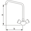 XXLselect Bateria zlewozmywakowa stojąca jednootworowa z pokrętłami i obrotową wylewką 240 mm, wysokość 200 mm XXLselect Bateria zlewozmywakowa stojąca jednootworowa z pokrętłami i obrotową wylewką 240 mm, wysokość 200 mm