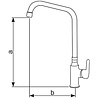XXLselect Bateria zlewozmywakowa stojąca jednouchwytowa, jednootworowa z obrotową wylewką 250 mm, wysokość 420 mm XXLselect Bateria zlewozmywakowa stojąca jednouchwytowa, jednootworowa z obrotową wylewką 250 mm, wysokość 420 mm