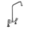 XXLselect Double Handle Two Hole Deck Mounted Faucet with Swivel Spout 250 mm, Height 360 mm XXLselect Double Handle Two Hole Deck Mounted Faucet with Swivel Spout 250 mm, Height 360 mm
