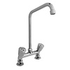XXLselect Bateria zlewozmywakowa stojąca dwuootworowa z pokrętłami i obrotową wylewką 240 mm, wysokość 230 mm XXLselect Bateria zlewozmywakowa stojąca dwuootworowa z pokrętłami i obrotową wylewką 240 mm, wysokość 230 mm