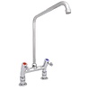 XXLselect Double Handle Two Hole Deck Mounted Faucet with Swivel Spout 350 mm, Height 470 mm XXLselect Double Handle Two Hole Deck Mounted Faucet with Swivel Spout 350 mm, Height 470 mm