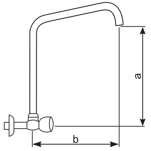 XXLselect Bateria zlewozmywakowa ścienna z pokrętłami i obrotową wylewką 180 mm, wysokość 235 mm XXLselect Bateria zlewozmywakowa ścienna z pokrętłami i obrotową wylewką 180 mm, wysokość 235 mm